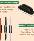 10 Pack Adhesive Silicone Pencil Holders For Desk, Wall, Clipboard And Laptop With 15 Upgraded Sticky Pads, Rugged Grip For Pencils