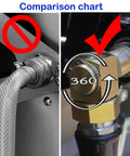 Comparison chart of Brass Heavy Duty Garden Hose Reel Fitting 3/4 GHT Female To 1/2 NPT Male Swivel Elbow Adapter With Washers And Sealing Tape For Easy Leak Proof Garden Hose Connections, 360° swivel
