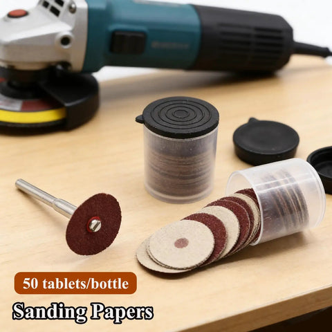 105 Pcs Rotary Tool Accessory Kit 1/8 Inch Shank Universal Fit For Power Tools with sanding discs and grinder.