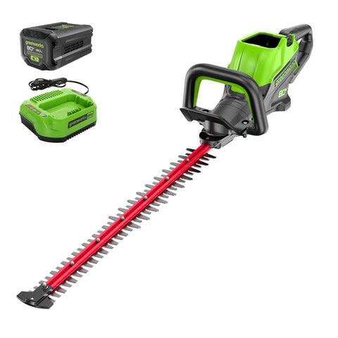 80V Brushless Hedge Trimmer With 26 Inch Dual Action Blades Long Reach Yard Tool Includes 2Ah Battery And 2A Charger Gas Free Quiet Yet Powerful For Fast Hedge Trimming