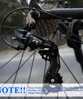 Black Six Or Seven Speed Rear Derailleur Direct Mount For Hybrid Commuter Mountain And Road Bikes on bike frame