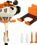 Garage Tool Organizer Wall Mount Trimmer Rack For Weed Eater And Hedge Trimmer Heavy Duty Garden Tool Hanger Power Tool Holder For Grass Trimmers And Garage Tools Orange Finish 1 Pack