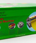 Box of Pro Grade Ultimate Clay Machine For Polymer Clay Crafters, Stainless Steel, wide clay path, rollers, and handle shown