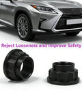Garage Pro Heavy Duty Steel 2 Pack Front Wheel Axle Shaft Hub Nuts M22x1.5 Thread Drive Bolts displayed with a silver Lexus.