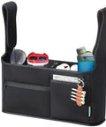 Durable Neoprene Golf Cart Organizer Bag With Front Pocket For Scorecards Pencils And Gear shown with accessories inside