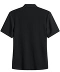 Back view of Kickass Black Men Chef Coat With Dope Breathable Mesh Short Sleeve Lightweight Jacket For Kitchen And Bakery Uniform.
