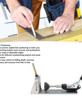 No Sweat Precision Pocket Hole Jig System Dead On Drill Depth Control and Slick Woodworking Alignment Tool for Heavy Duty Cabinet Joinery, precise positioning shown.