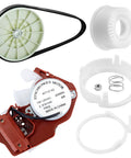 No Sweat Washer Shift Actuator Plus Pulley Clutch Kit And Drive Belt For Household Clothes Washer, includes motor, belt, and mounting parts