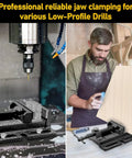 Heavy Duty 4 Inch Drill Press Vise With One Click Quick Release Cast Iron Milling Vise for precise bench work and drilling