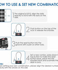 Instructions for TSA Approved Luggage Locks 2 Pack With 3 Digit Resettable Combos Waterproof Zinc Alloy Padlocks