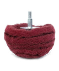 Awesome 3-Piece Red Mushroom Buffing Wheels With 2 3 And 4 Inch Sizes featuring a 2-inch red wheel for rust removal.