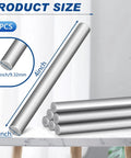 Top Shelf 6 Pack 3/8 X 4 Inch Stainless Steel Dowel Pins Heavy Duty for bunk beds and cabinets on a table.