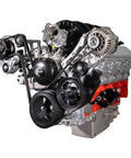 Built Damn Tough Driver Side Alternator And Power Steering Pump Kit For LT Gen 5 Chevy Silverado with engine components and belts.
