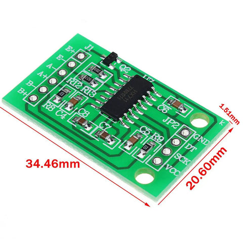 4 Pack 50Kg Half Bridge Load Cell Sensor Kit With HX711 AD Module For DIY Weight Scales 110 Lb Each Strain Gauge Sensor Built For Precise Readings And Easy Hookup, HX711 module PCB