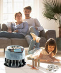 Family using Coin Counter And Sorter Machine With Six Bins Counts Up To 250 Coins Per Minute Handles One Cent Five Cent