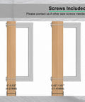 Diagram showing screws for Six And One Quarter Inch Brushed Nickel Stainless Steel Cabinet Pulls 20 Pack, with size measurements.