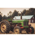 Tractor Photo Farm Area Rug Cozy Crystal Velvet Non Slip Furry Carpet For Living Room Indoor Machine Washable Rug Entryway