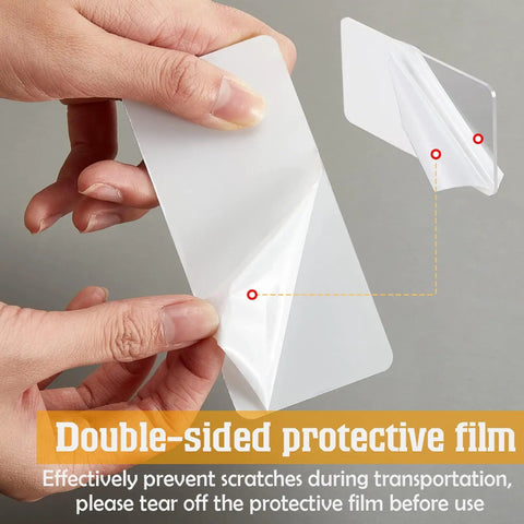 Peeling protective film from a divider, part of the 16 Pack Drawer Dividers 4.25 X 2 Inches For Plastic Storage Bins And Cabinet Organizers
