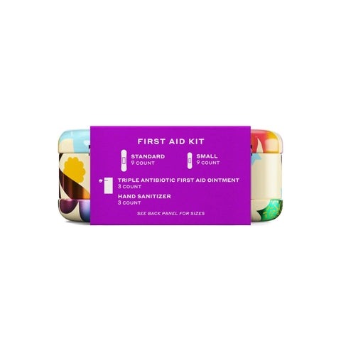 Grab Your Essentials And Keep It Solid With This Portable First Aid Kit loaded with a colorful design and essential medical supplies.