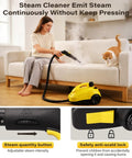 Top Shelf Multi Purpose Steam Cleaner That Crushes Stubborn Tile Grout, woman using steam cleaner on couch.