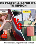 Comparison of No Hassle Six Foot Fuel Siphon Hose With One Half Inch Brass Shaker Valve And Clear High Grade Pvc Tubing.