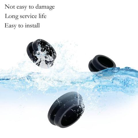 125Pcs Black Silicone Rubber Plugs Set For Round Holes Ideal For Car Wiring, furniture replacement, durable elastic silicone plugs in water