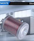 Exhaust Silencer For Air Compressors Dryers And Vacuum Pumps With One Half Inch NPT Male Connection in industrial setting