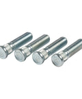 Four zinc-plated Trailer Wheel Studs Four Pack 9/16-18 UNF Press-In Lug Studs with 0.617 inch knurl for 5200-7000 lb axles