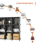 Nine Cube Closet Organizer Set For Bedroom And Office with items like clothing, books, and storage boxes, emphasizing DIY assembly.