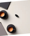 Heat Resistant Rubber Steam Wand Guard For Coffee Machines, Insulation Sleeve For Burn Prevention, surrounded by coffee cups.