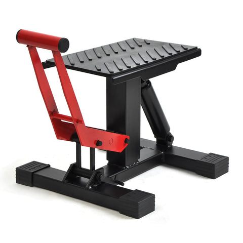 Dirt Bike Stand Lift Table With Adjustable Height For Easy Maintenance Heavy Duty Motorcycle Hoist Jack 330 LB Capacity