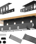 Two Pack 15.75 Inch Metal Under Desk Cable Management Tray For Office And Home, Desk Cord Organizer, Wire Raceway, with screws