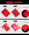 Front and back view of tool holders and battery clips from Heavy Duty Wall Mount Tool And Battery Organizer Kit For Milwaukee M18 18V