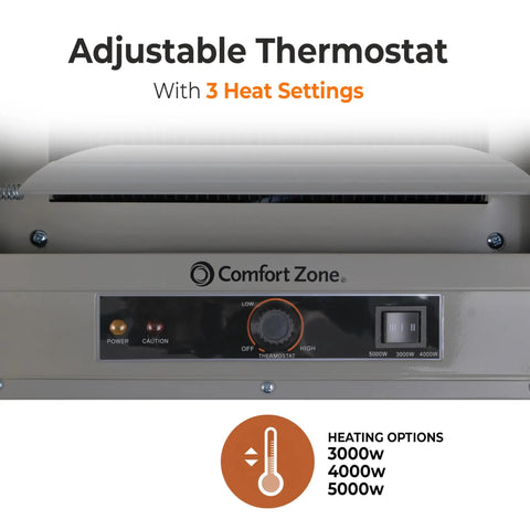 5000W Ceiling Mounted Garage Heater For Indoor Use 240V Electric Shop Heater With 3 Heat Settings And Overheat Protection