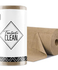 Fantasticlean microfiber cleaning cloth roll, tan, 12x12 inch tear-away towels, 75-pack, reusable