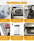 Washer Suspension Rods Replacement Kit 27.6 Inch installation guide with step-by-step images for WA54R washers