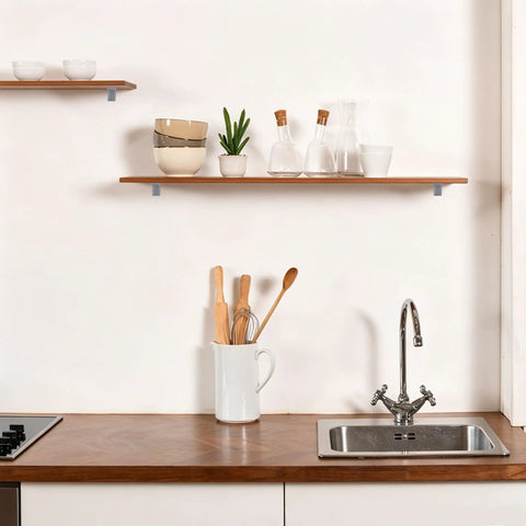 Gray Furniture Anti Tip Anchors 12 Pack For Wall Attachment used with open shelving and kitchen counter display