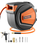 Shop Grade Retractable Air Hose Reel With Sixty Five Foot Three Eighths Inch Hybrid Hose Auto Rewind 300 PSI Ceiling Or Wall Mount