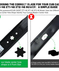 Guide on choosing the correct 46 Inch Mower Blades Replacement For Enduro XT1 46 LT46 LX46 LTX1045 LTX1046 XT2 with 6 Point Star Mounting