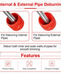 Heavy Duty 4 Piece Pipe And Tubing Cutter Set With Deburring Tool And Reamer For Pros Internal External Pipe Deburring Tools