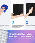 Steps for installing 12 Pack Professional Grade Soundproofing Foam Wedges For Walls High Density Polyurethane Acoustic Panels.