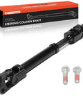 A-Premium steering column shaft with U-joint, black metal; includes bolts, fits Ford F-150 2009-2010