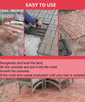Construction of outdoor path using Reusable Concrete Molds For Walkways And Patios 15.7 By 15.7 By 1.57 Inch Path Maker