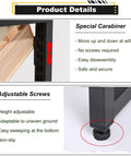 4 Tier Beefy Walnut Look Steel Frame Storage Rack Rock Solid Heavy Duty Floor Shelf for Kitchen Garden Produce Display special carabiner and adjustable screws