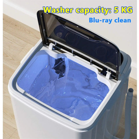 Supercompact Portable Washer And Dryer Combo That Really Gonna Fit Right In Apartments Dorms Condos And Rv Lifestyle Lightweight Quick Wash Spin Cycle Easy Load Top Design showing 5kg capacity water tub.