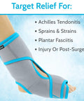 Ankle Ice Pack Wrap For Foot And Ankle Pain Relief With Hot And Cold Therapy, Adjustable Compression Brace, targeted support image