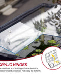 Slick Transparent Acrylic Piano Hinges For Aquarium Covers And Woodworking Projects Compact 35 X 25 Millimeter Size on tank