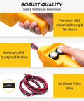 Winch Remote Replacement Switch For 12V Electric Winches 1500 Lb To 5000 Lb, Forward And Reverse Control Retract And Extend, Easy To Use Beefed-Up Backup Part Kit, yellow ABS body with wired buttons and thick cable