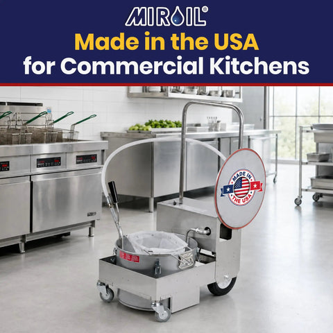 Built Tough Electric Deep Fryer Oil Filter System With Rapid Impurity Removal And Heavy Duty Portable Discard Grease Trolley For Busy Kitchen Crews Running Smooth in commercial kitchen.