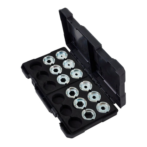 Heavy Duty U Type Aluminum Die Kit For 8 To 350 Mcm Electrical Wire Crimping Tool Attachments with various die sizes in black case.